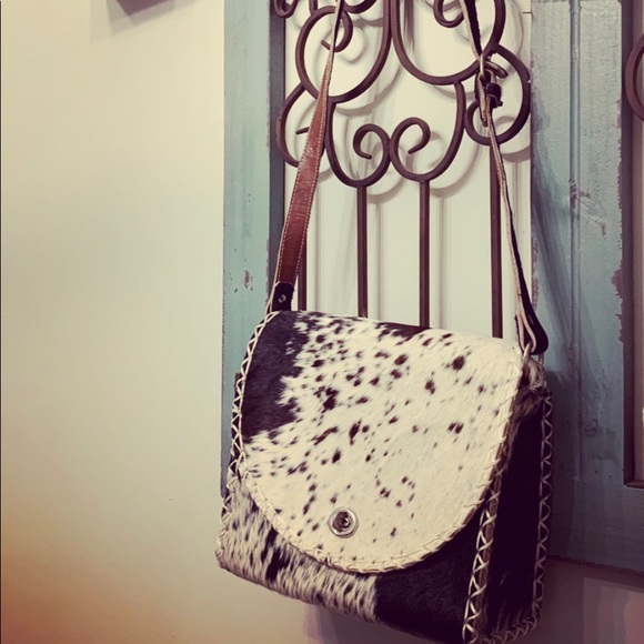 Handbags - Leather Ranchware Cowhide Saddle bag.